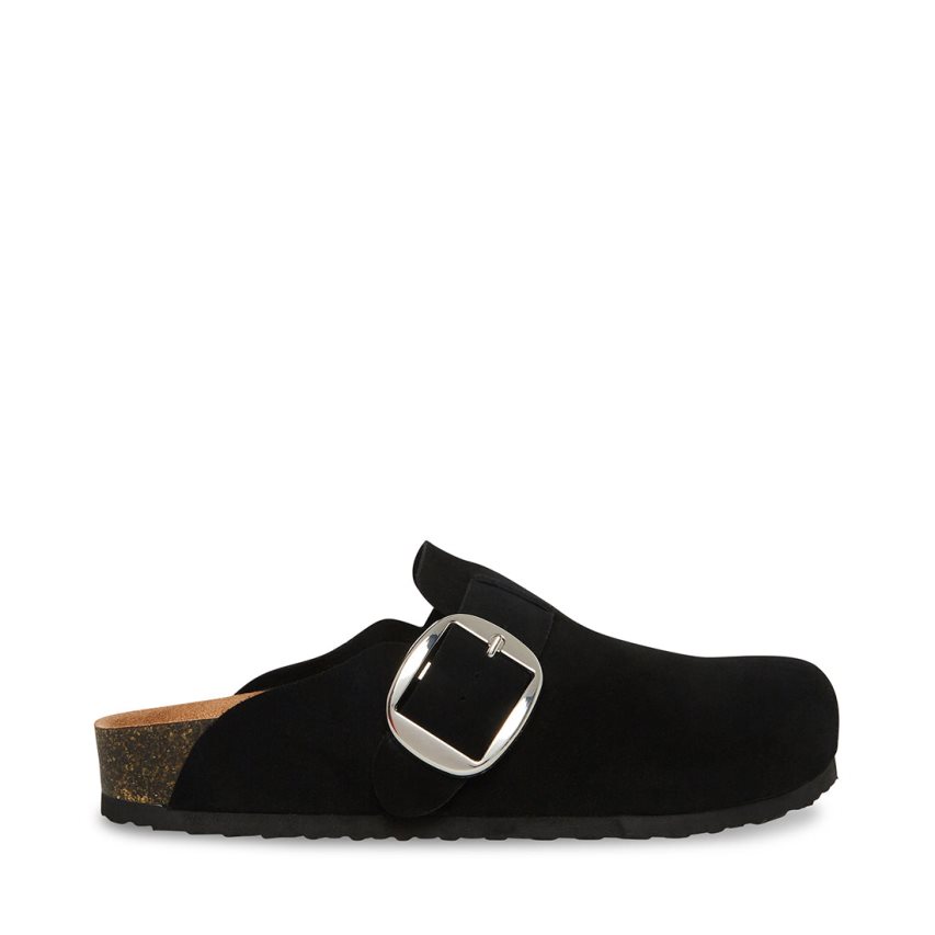 Black Steve Madden Social Suede Women\'s Loafers | PH 5143SCE